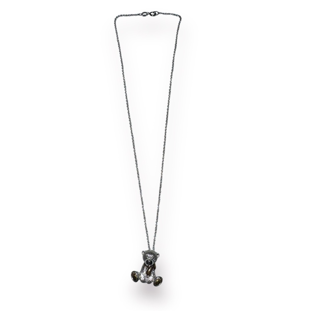 ποΈSALEποΈ Ben Bridge Silver 925 Teddy Bear Pendant Necklace - Picture 11 of 15